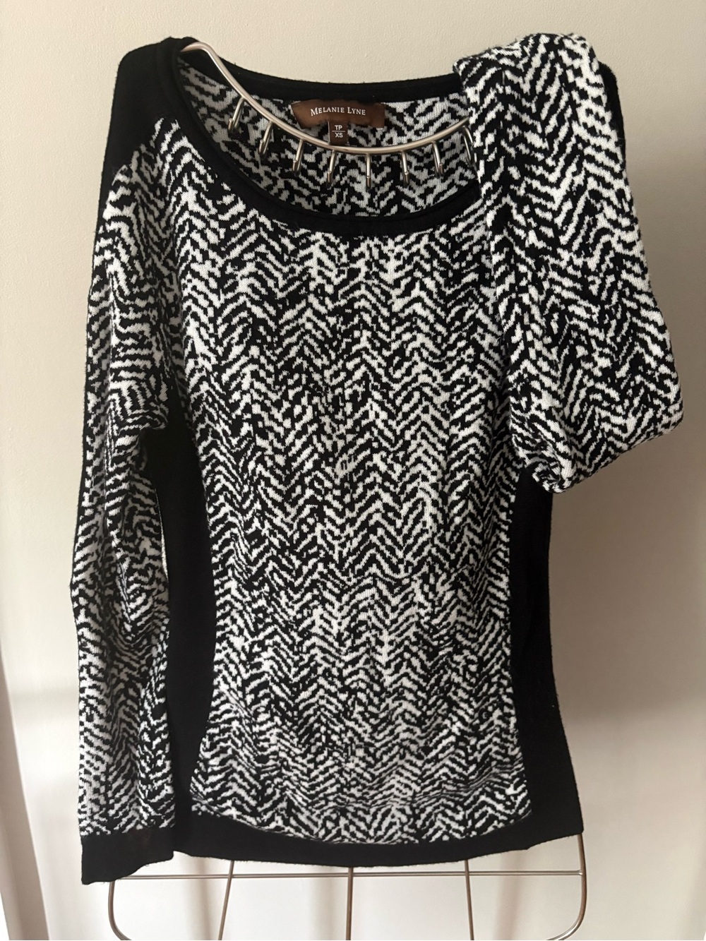 Melanie Lyne- zebra print, Patterned Women's knit Sweater